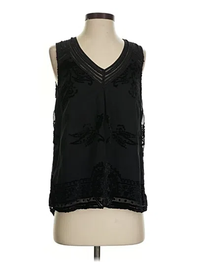 Pre-owned Meadow Rue Sleeveless Blouse In Black