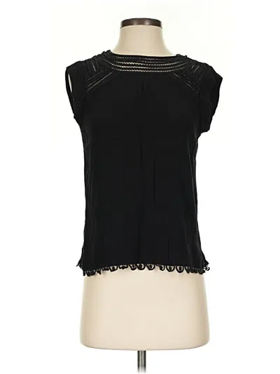 Pre-owned Meadow Rue Sleeveless Blouse In Black