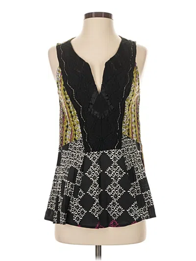 Pre-owned Meadow Rue Sleeveless Blouse In Black