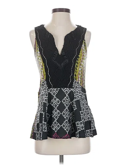 Pre-owned Meadow Rue Sleeveless Blouse In Black