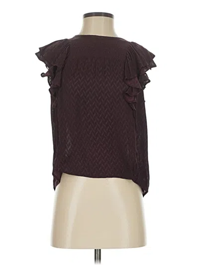 Pre-owned Meadow Rue Sleeveless Blouse In Burgundy