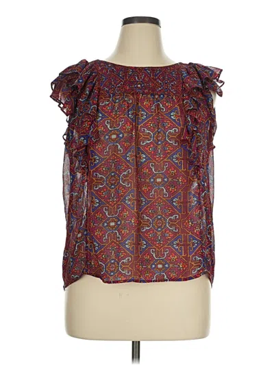 Pre-owned Meadow Rue Sleeveless Blouse In Burgundy