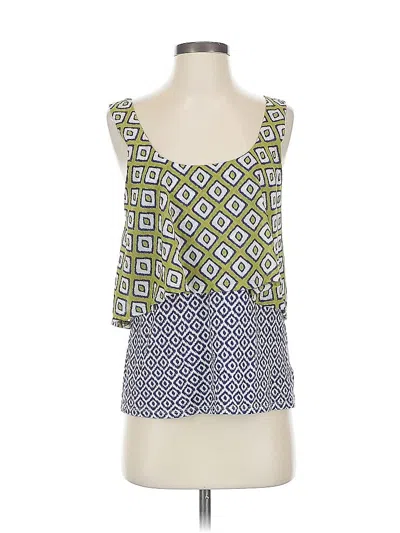 Pre-owned Meadow Rue Sleeveless Blouse In Green