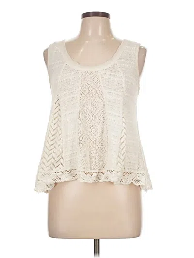 Pre-owned Meadow Rue Sleeveless Blouse In Ivory