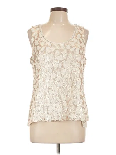 Pre-owned Meadow Rue Sleeveless Blouse In White