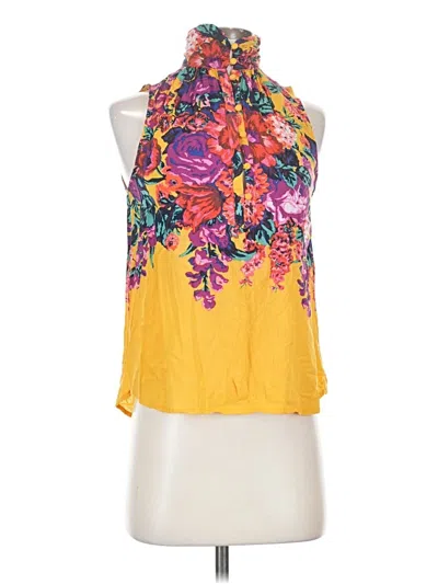 Pre-owned Meadow Rue Sleeveless Blouse In Yellow