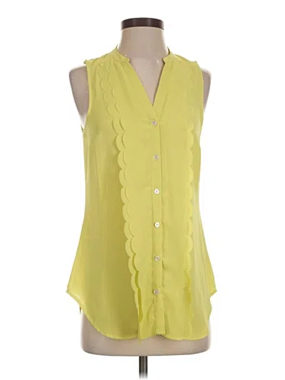 Pre-owned Meadow Rue Sleeveless Blouse In Yellow
