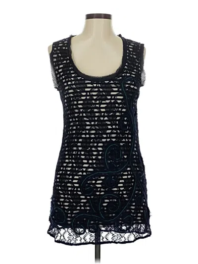 Pre-owned Meadow Rue Sleeveless Top Black Scoop Neck Tops