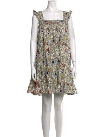 Pre-owned Meadows Floral Print Mini Dress In Multi