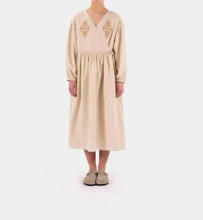 Meadows Kobus Midi Dress In Ecru