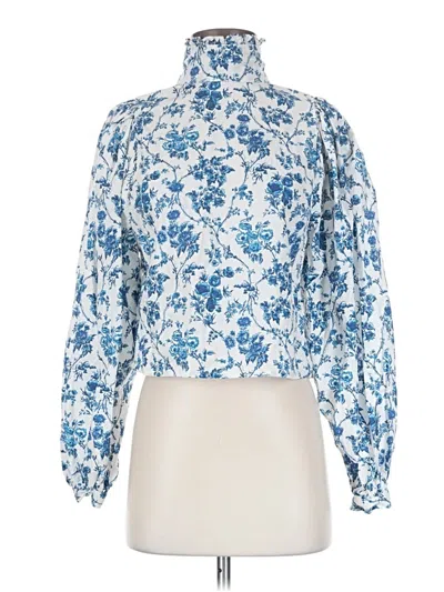 Pre-owned Meadows Long Sleeve Turtleneck In Blue