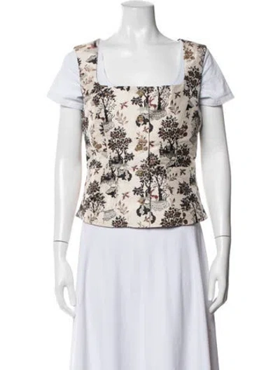 Pre-owned Meadows Printed Jacket In Neutrals