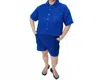 Meals Women's Fda Work Shirt In Blueberry Linen In Blue