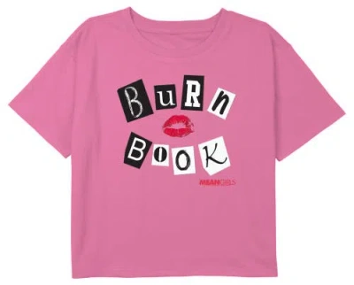Mean Girls Kids' Girl's  Burn Book Kiss  Graphic T-shirt In Pink