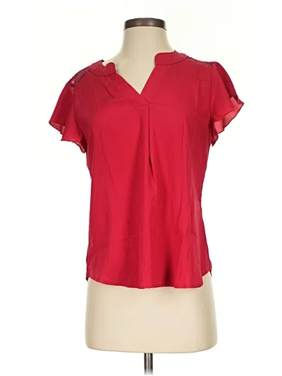 Pre-owned Meaneor Short Sleeve Blouse In Red