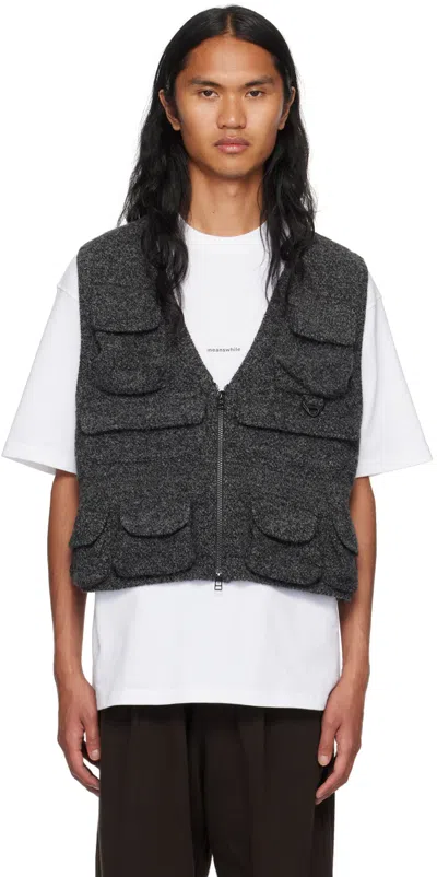 Meanswhile Gray Luggage Vest In Sumi