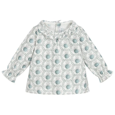 Mebi Baby Girls Cotton Blouse In Green