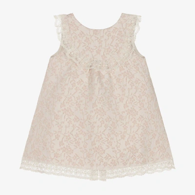 Mebi Babies' Girls Pale Pink Floral Dress