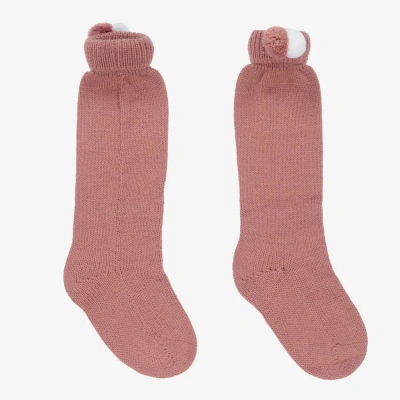 Mebi Babies' Girls Pink Cotton Socks