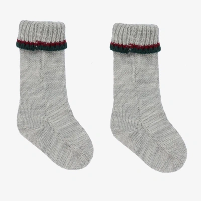 Mebi Grey Knitted Baby Socks