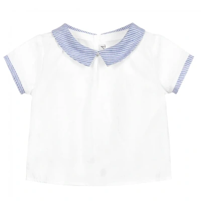 Mebi White Cotton Baby Blouse