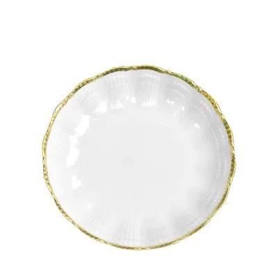 Medard De Noblat Corail Or Coupe Dessert Plate In White