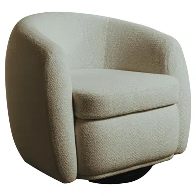 Pre-owned Medea Asia Swivel Armchair In Brown