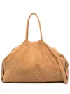 Medea Leather Tote Bag In Brown