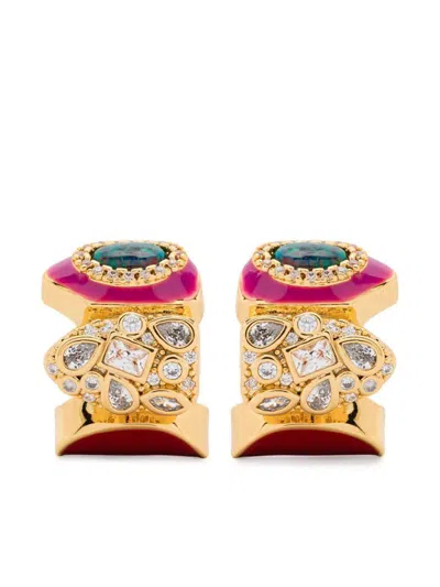Medea Earrings In Purple Red