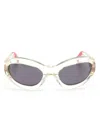 Medea Smack Oval-frame Sunglasses In Multi