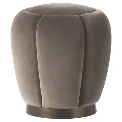Pre-owned Medea Globe Pouf In Brown