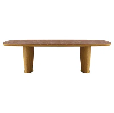 Pre-owned Medea Griso Rectangular Table In Brown