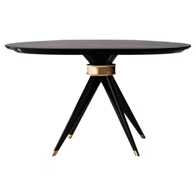 Pre-owned Medea Idro Round Table In Brown