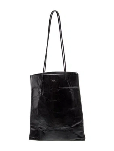Pre-owned Medea Leather Top Handle Bag In Black