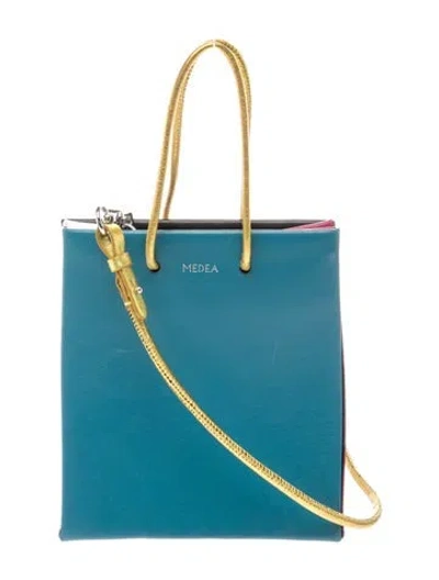 Pre-owned Medea Leather Top Handle Bag In Blue