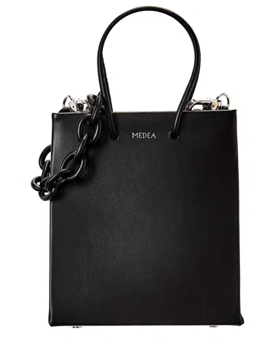 Medea Leather Tote In Black