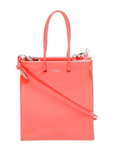 Pre-owned Medea Patent Leather Crossbody Bag In Orange