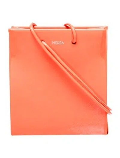 Pre-owned Medea Patent Leather Shoulder Bag In Orange