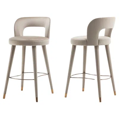 Pre-owned Medea Rose Stool In Red