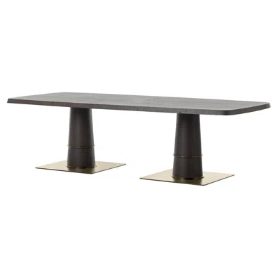 Pre-owned Medea Tower Rectangular Table In Brown