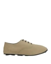 Medea Woman Lace-up Shoes Khaki Size 8 Textile Fibers In Neutral