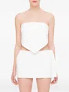Medeea Deconstructed Pointed-hem Top In White
