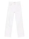Medeea Distressed Straight-leg Jeans In White