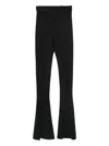 Medeea High-waisted Flared Trousers In Black
