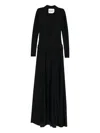 Medeea Lapels Maxi Dress In Black