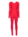 Medeea Long Sleeve Jumpsuit In Red