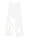 Medeea Loose-fit Straight-leg Trousers In White