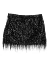 Medeea Loose-threads Mini Skirt In Black