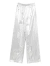 Medeea Metallic-effect Trousers In Gray