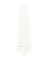 Medeea Pierced Wool Tie In White